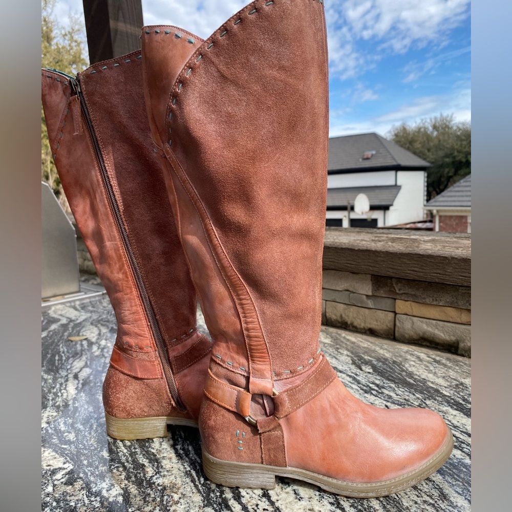 Roan by Bed Stu Karolus Tall Leather Riding Boots SZ 6.5